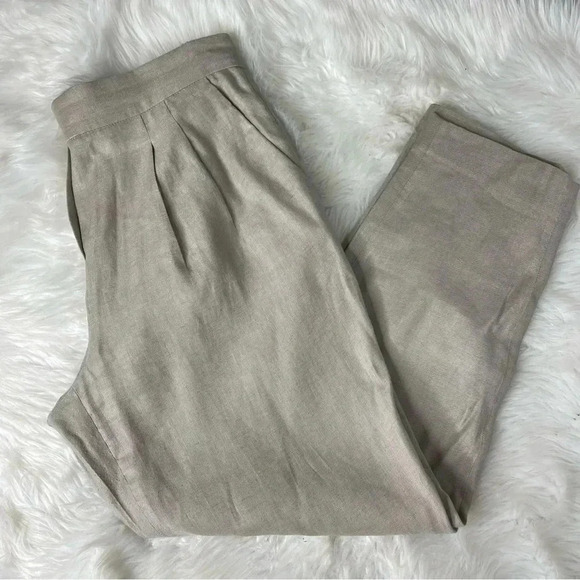 Babaton Aritzia Cohan Linen Taper Ankle Pants Pull On trousers Size 4 - Picture 7 of 10